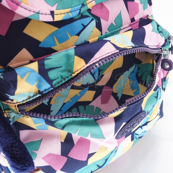 NWT Kipling BP4391 Ezra Travel Bag Backpack Polyester Radiant Palms Multi $129 main image 8